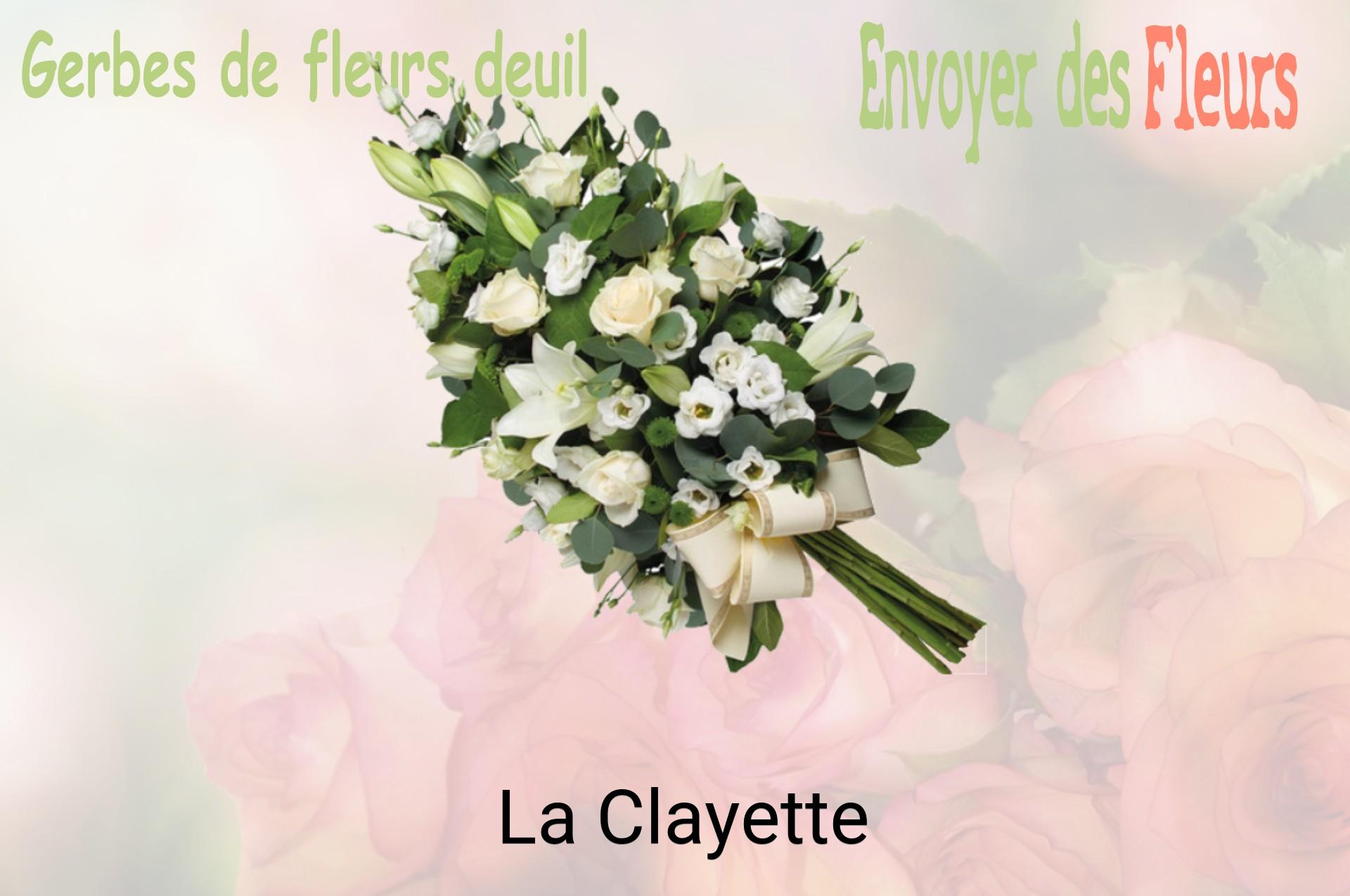 Gerbe de fleurs de deuil livrée à La Clayette
